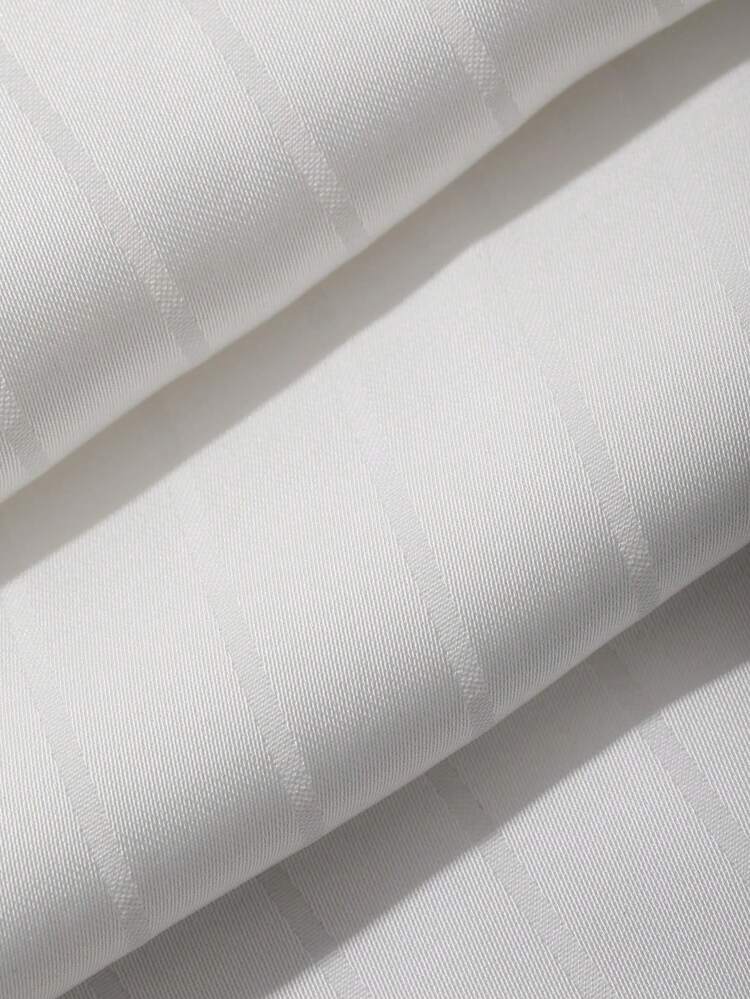 DAZY Bộ đồ ngủ nữ dáng rộng, thanh lịch, chất liệu satin jacquard kẻ sọc và ren phối hợp, thích hợp cho kỳ nghỉ hè. - trắng - Xem 8