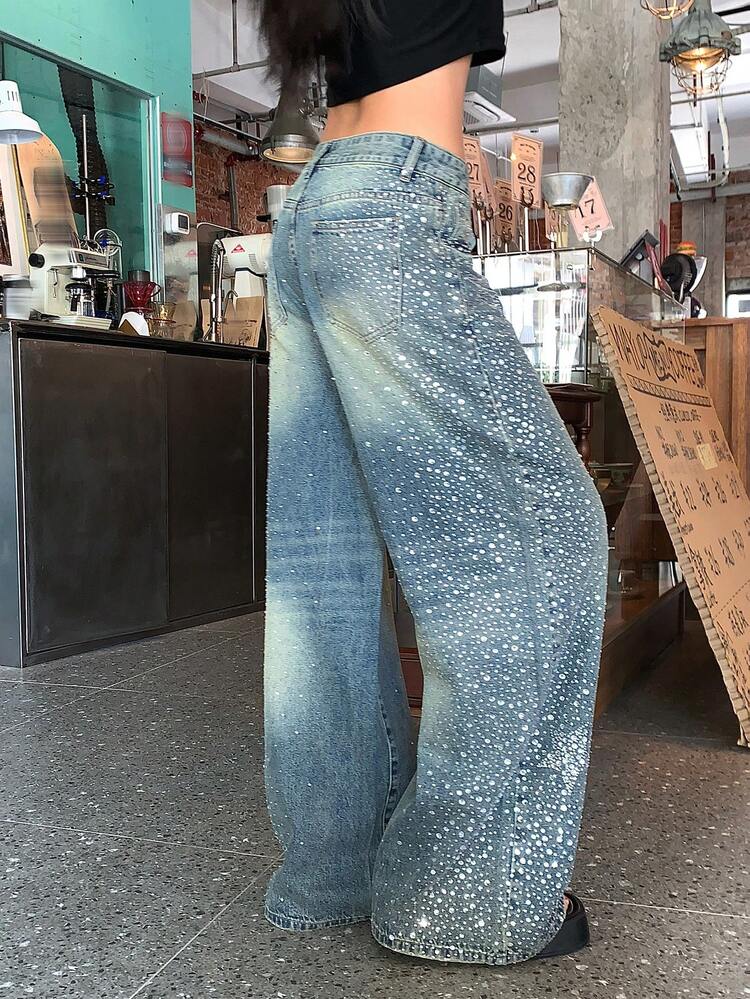 Women's Casual Washed Loose Fit Jeans