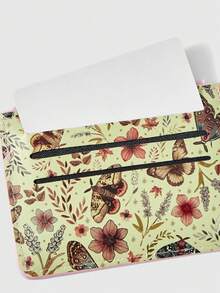 ROMWE Kawaii Bolsa de tarjetas exquisita con fondo morado y flores blancas - Multicolor - Ver 3
