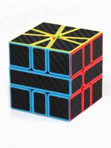 MINKOJA 1 Stück Geschwindigkeits-Zauberwürfel mit Kohlefaser-Aufklebern 2x2, 3x3, Pyramide, speziell geformter Zauberwürfel, glatte Drehung, matte Textur, Kinder-Denkspielwürfel, geeignet für Wettbewerbe, Kindergeschenke - Verschiedenfarbig - Übersicht 14