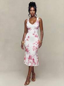 Slaydiva Mùa xuân mới, Lễ hội âm nhạc mùa xuân và mùa hè, Ngày lễ tình nhân, Lễ Phục sinh, Mùa cưới, Mùa lễ hội, Phong cách thường ngày và thanh lịch, Đi làm, Mặc hàng ngày, Trang phục công sở, Kỳ nghỉ, Tiệc tùng, Du thuyền, Tiệc tùng, Cơ bản, Hẹn hò hàng ngày, Cổ chữ V sâu, Đầm đuôi cá không tay, Nền trắng, Hoa hồng, Họa tiết toàn thân, Đầm ôm sát, Đầm dài ngang gối dành cho nữ -Z - trắng - Xem 12