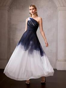 MOTF Soiréza 女士印花网纱派对连衣裙，春夏款 - 彩色 - 查看 4