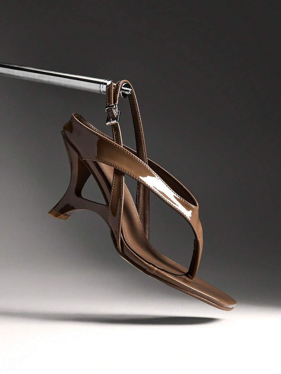 SHUZIA Sandal đế xuồng quai sau, kiểu dáng thanh lịch, thoải mái dành cho nữ. - Màu nâu Mocha - Xem 1