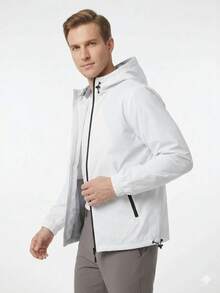 Rompevientos impermeable para hombre tela ligera - Blanco - Ver 3