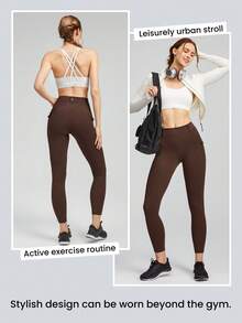 GLOWMODE Quần legging có thắt lưng FeatherFit™ 26" Tác động thấp hàng ngày Thông thường vào mùa hè - Cảm hứng quế - Xem 6