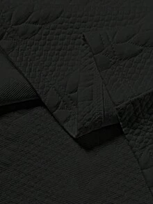 Manfinity Homme T-shirt tricoté à col ras du cou et manches courtes, décontracté pour homme. Polyvalent pour les déplacements - Noir - Voir 7