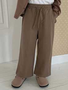 DAZY Pantalones casuales de unicolor con cordón en la cintura para niño - Multicolor - Ver 6