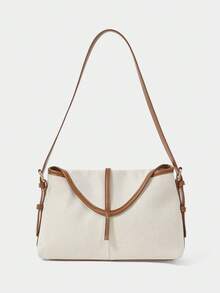 SHECARRY Túi đeo vai nữ, túi đeo chéo vai thường ngày khi đi nghỉ mát. - Màu be - Xem 4