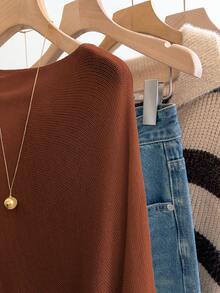 GlowEve Áo choàng poncho nữ màu trắng dáng rộng, thoải mái, thích hợp cho mùa xuân/hè. - Rỉ Nâu - Xem 5