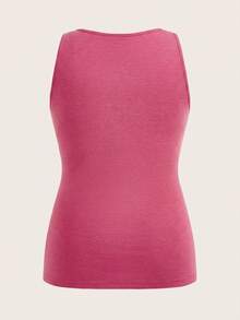 Slaydiva 3pcs/Set Plus Size Women's Black, White, Pink Thick Strap Camisole Tops, Suitable For Summer - Multicolor - View 6
