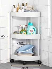 Corner Bathroom, Triangular Corner Rack, Floor-Standing Toilet, Washroom, Bathroom, Storage Rack, Gap, Multi-Layer Kitchen Storage Rack, Bathroom Accessories, Room Decor - Multicolor - View 13