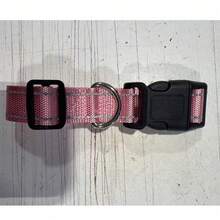 Collar de nailon para perros con hilo reflectante de huella pequeña, ajustable en tamaño para perros grandes, medianos y pequeños - Rosa - Ver 9