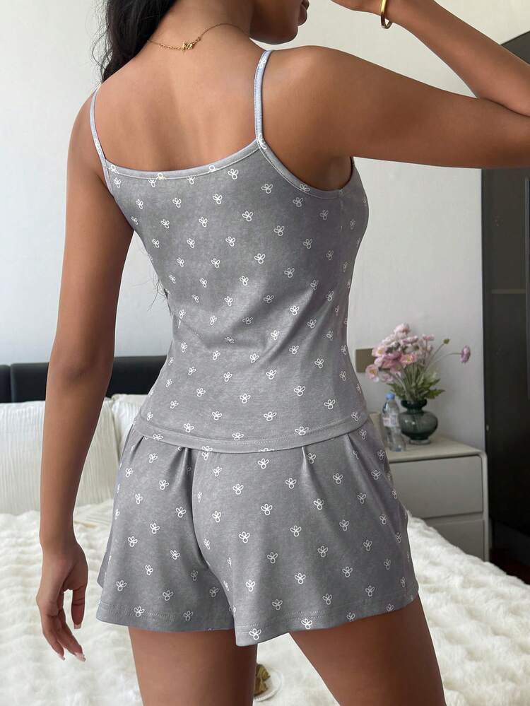 Women's Ditsy Floral Camisole And Shorts Pajama Set