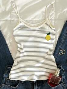 INAWLY Women's Sleeveless Striped Casual Summer Camisole - Multicolor - View 1