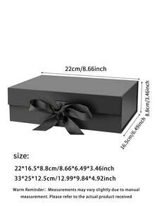 2PCS Folding Gift Box, Gift Packaging Box, Universal Holiday Gift Box For Family & Friends - 2Pcs black - View 2