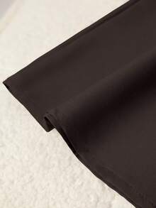 Chân váy chữ A cạp cao cho nữ cỡ lớn, thanh lịch khi đi làm - Cà phê nâu - Xem 5