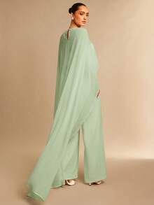 Silquee Chal de gasa de unicolor y mono elegante para mujer - verde menta - Ver 6