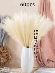 100/50/30/20/10/3/1 Faux Pampas Grass, Pompas, Pampas Grass, Pampas Grass For Floor Vase, Pampas Grass Decor For Vase Fillers, Boho Rustic Farmhouse Home Decor,Wedding Party Decor, Valentine's Day, Gift Gifts Birthday Graduation,Fall Decor,Autumn(97cm Is Suitable For Floor Vases, 55cm Is Suitable For Tabletop Vases.) - Beige - View 12