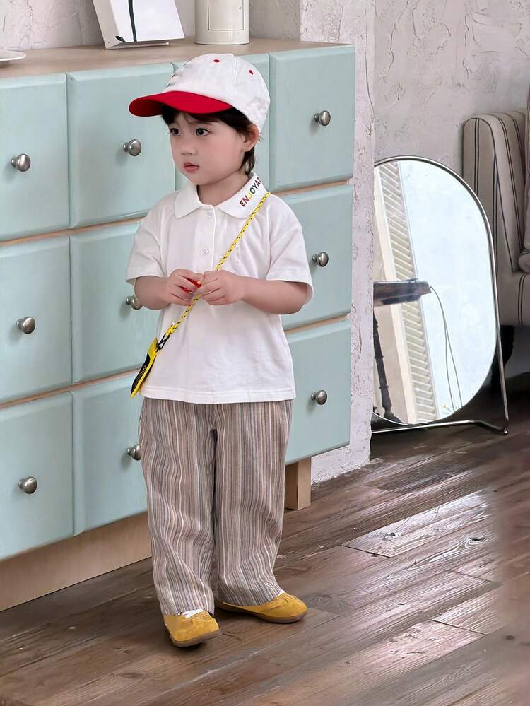 Toddler Boys' Korean Style Casual Collared Top
