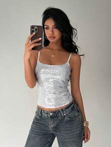 Aloruh Crop Top Tanpa Punggung Seksi Terbaru dengan Hiasan Manik-Manik, Cocok untuk Liburan, Pesta, Festival Musik, dan Musim Panas. - Putih - View 7