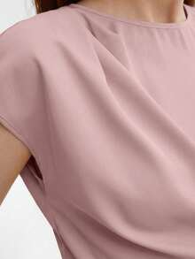 BizChic Áo sơ mi satin dáng rộng tay loe dành cho nữ, thanh lịch và đa năng, phù hợp cho các dịp lãng mạn thành thị, các sự kiện trang trọng, du lịch, dự đám cưới, sinh nhật, công sở thường ngày, hẹn hò, sân bay, đi học, và trang phục công sở. - Hồng - Xem 7