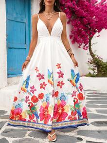 Vivid Eden Đầm nữ in hoa, kiểu dáng thường ngày, thích hợp cho kỳ nghỉ. - Nhiều màu - Xem 10