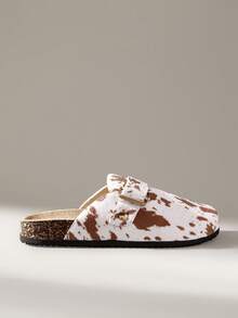 Solecia CUCCOO Women Casual Versatile Plush Round Toe Fluffy Flat Slippers For Christmas - Camel - View 1