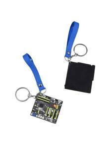 Zazumi 1/4pcs Dopamine Colored Computer Motherboard Pattern Keychain, PVC Soft Rubber Computer Circuit Board Keychain, Cute Technology Geek Charm Pendant, Portable Keychain With Wristband, Backpack Wallet Keychain Pendant Decoration Pendant, Novelty Gift For Technology Enthusiasts, Gamers, Offices, Schools, Daily Use, Holiday Birthday Gift - Multicolor - View 7