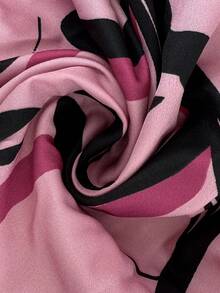 SHEIN CURVE+ Curve 尺码 US22 音乐节、海滨度假、波西米亚风两件套女士度假宽松衬衫和碎花长裤套装 夏季套装 - 彩色 - 查看 8