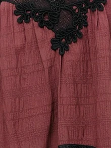 Nöista Áo hai dây phối ren màu xanh hải quân dọc theo đường viền cổ và gấu áo, dây đeo có thể điều chỉnh ở phía sau. Thích hợp cho mùa xuân, hè, phong cách boho, lễ hội, dành cho nữ. - Rỉ Nâu - Xem 5