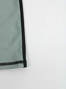 Manfinity KASUA 男士字母印花撞色长袖上衣和棕榈树印花短裤泳装套装 - 黑色 - 查看 6