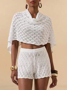 Travachic 2026春夏针织套装，度假装，波西米亚风，乡村音乐会装，节日庆典装，女士沙滩装，女士夏季装，复古富贵风，毕业装，夏季连衣裙，女士生日礼服，波西米亚优雅碎花白色休闲夏季度假装，休闲优雅女士度假装，亮片女士嘉年华、情人节、婚礼派对、音乐节装 - 白色 - 查看 3