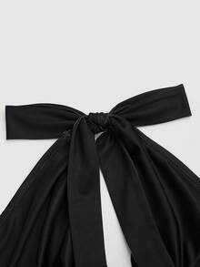 SHEIN PETITE CURVE 大码女式短款复古浪漫度假夏季针织高领印花弹力腰连衣裙，吊带连衣裙，常规鱼尾下摆连衣裙，适合日常外出、返校季、海滩度假、夏季连衣裙 - 彩色 - 查看 7