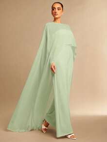 Silquee Chal de gasa de unicolor y mono elegante para mujer - verde menta - Ver 5