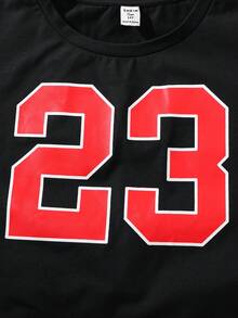 SHEIN Bộ 3 áo thun tay raglan dáng rộng lửng cho bé gái tuổi teen, kiểu dáng thường ngày, đa năng, in chữ. - Nhiều màu - Xem 6