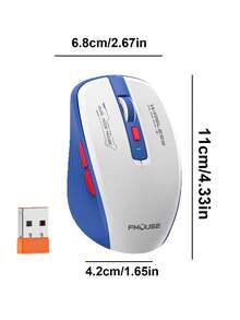 Teckwe Dual-Mode Silent Wireless Mouse, BT5.1/2.4G, Dual Connectivity, Silent Buttons, Suitable For Office And Home Use. - View 8