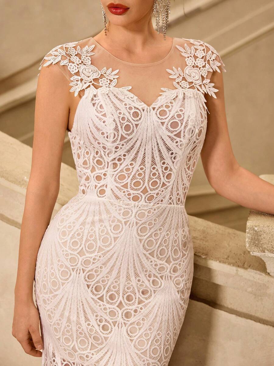 Coutiva Women's Elegant Fitted Dress With Applique Design, Suitable For Weddings, Birthday Parties, Back To School Events, And Graduation Ceremonies Elegant Off-Shoulder Sequin Tassel Decor Fishtail Party Dress Women's Sequin Mermaid Formal Evening Gown One Shoulder Formal Dress Purple Women Evening Dress Gowns Glamorous Dress Dress Elegant Gala Dress Elegant Valentines Dress Elegant Dress Sequin Dress Pink Red Dress Floral Dress Valentines Dress Elegant Dress Sequin Dress Floral Dress Luxury Graduation Ceremony, School Opening, Music Festival, Birthday Party, Wedding, Afternoon Tea Gathering, Ball