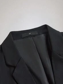 Officeau Bộ vest công sở nam 2 món, trang phục trang trọng cho công sở, đám cưới, lễ cưới (áo khoác + quần dài) - màu đen - Xem 7