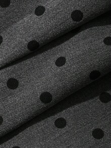 DAZY Falda ajustado de cintura alta con estampado de lunares para mujer - Gris - Ver 8