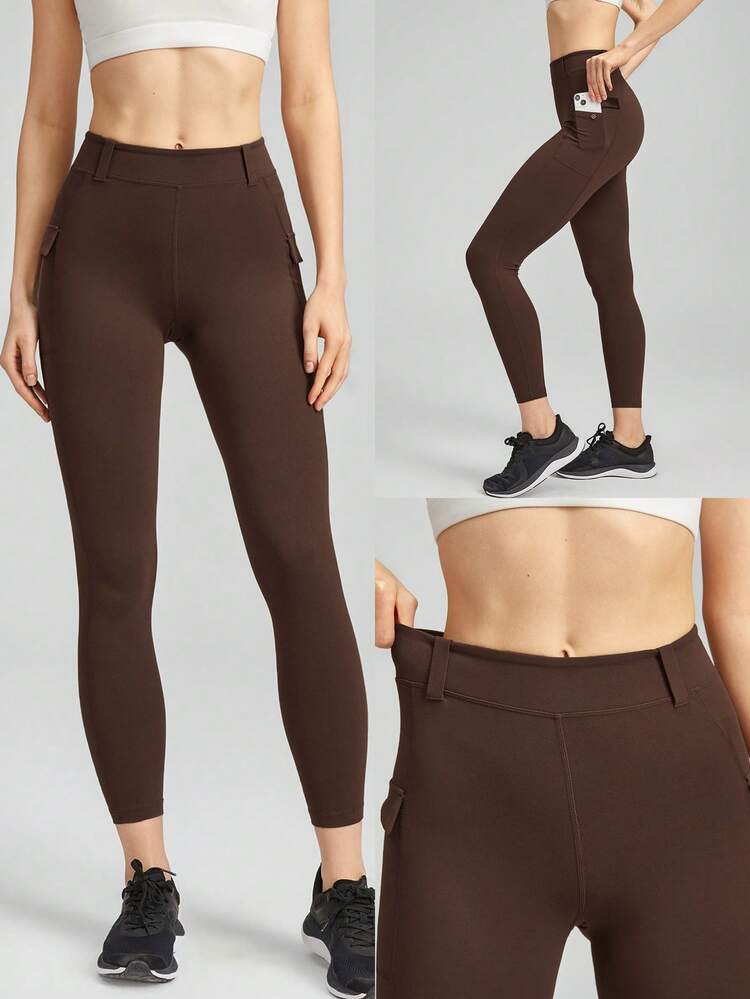 26" FeatherFit™ Cargo Pocket Belted Leggings Low Impact Daily Casual Summer