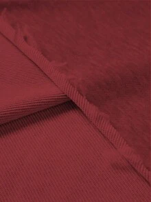 Manfinity Hypemode Conjunto de camiseta de manga corta y pantalones cortos de unicolor sueltos y de caída de hombro para hombres, para uso casual y diario en verano - Burdeos - Ver 5
