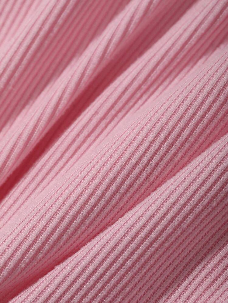 Spring & Summer Hollow Polka Dot Mesh Patchwork Pink Crop Top, Fashionable For Valentine's Day, Wedding, Party, Banquet, Slim Fit Elegant Commuter Sheer Mesh Short Sleeve Blouse For Women