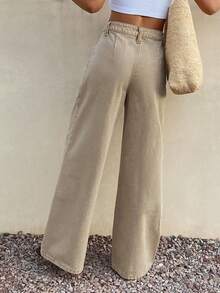 DAZY Quần jeans nữ ống đứng rách nhẹ, kiểu dáng thường ngày, phù hợp cho mùa xuân và mùa hè, phong cách đường phố. - Màu xanh lam - Xem 2