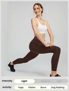 GLOWMODE Quần legging có thắt lưng FeatherFit™ 26" Tác động thấp hàng ngày Thông thường vào mùa hè - Cảm hứng quế - Xem 5