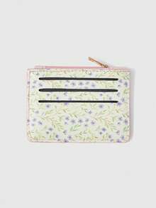 ROMWE Kawaii Một chiếc túi đựng thẻ, họa tiết hoa màu tím. - Nhiều màu 5 - Xem 2