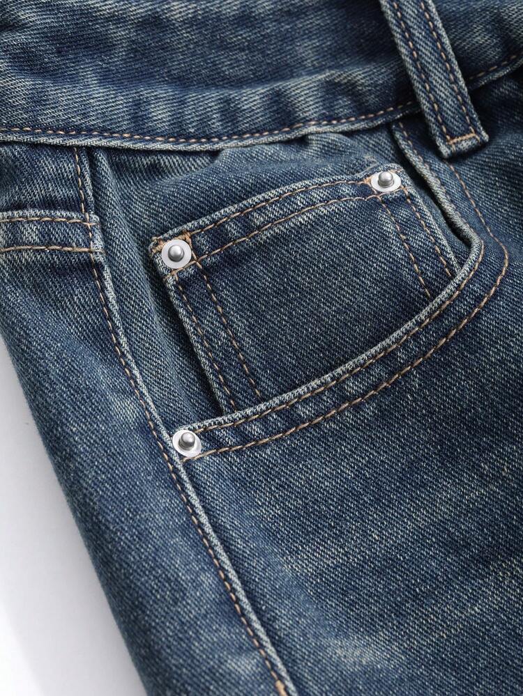 Women's Loose Distressed Denim Shorts, Korean Style