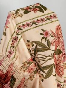 Travachic WYWH Women Vacation Spring Break Plus Floral Print Ruffle Hem Cami Flower Dress Summer Dresses For Size Sundresses - Multicolor - View 9