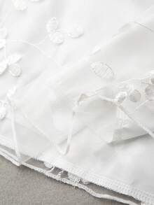 Franclia Vestido elegante de encaje jacquard - Blanco - Ver 6