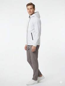 Rompevientos impermeable para hombre tela ligera - Blanco - Ver 2