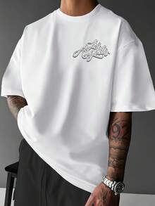 Manfinity Dauomo Men's Short Sleeve T-Shirt With Round Neck And Cartoon Print, For Summer. - 多色 18 - 查看 2